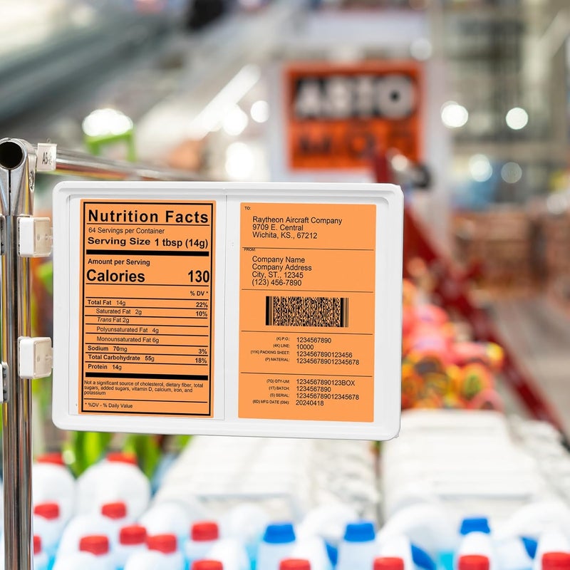 YIKIADA Orange Shipping Thermal Labels 4 × 6 Inch Vinyl Self-Adhesive Fanfold Direct Stickers Waterproof Perforated Printer Decal for Office Warehouse Home Address 250 PCS - Image 5